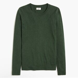 J. Crew Cotton Teddie Green crewneck Sweater